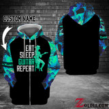 Eat sleep guitar repeat Hoodie 3d custom LKT