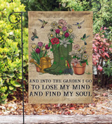 Dictionary Garden Find My Soul Hummingbird Garden Flag