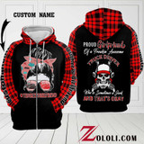 Proud girlfriend of a truck driver hoodie 3D Custom TTM