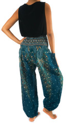 Green Boho Pants Hippie Pants Yoga Pants