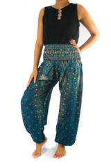 Green Boho Pants Hippie Pants Yoga Pants