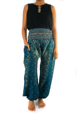 Green Boho Pants Hippie Pants Yoga Pants