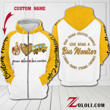 Love being a Bus Monitor 3D Custom Hoodie NHN