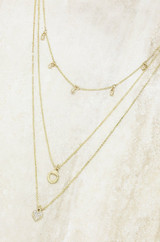 Love Struck 18kt Gold Plated Layered Necklace