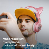 Kawaii Noise Cancelling Pink Cat Ears Headphones Kawaii Noise Cancelling Pink Cat Ears Headphones