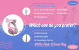 Kawaii Noise Cancelling Pink Cat Ears Headphones Kawaii Noise Cancelling Pink Cat Ears Headphones