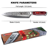 8 "Hammered Damascus Chef Knife