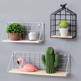Nordic simple modern iron mesh rack kitchen bathroom partition storage