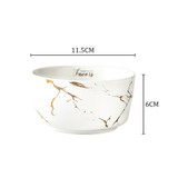 Marble Ceramic Bowl Home Tableware Set Nordic
