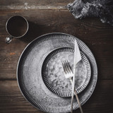 Hammered Iron Craft Serving Tray & Plate