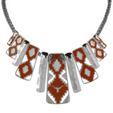 Texas Longhorns - Aztec Print Necklace