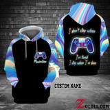 ON SALE Holographic PlayStation I don't stop when I'm tired. I stop when I'm done - Hoodie 3D - TXX