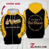 Love being a Bus Driver 3D Custom Hoodie NHN
