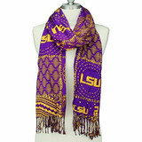 LSU Tigers Mixed Print Scarf