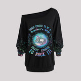 Tough enough to be a Trucker's Wife off-shoulder shirt & leggings set TTM