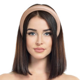 Gold Leather Puffy Headband