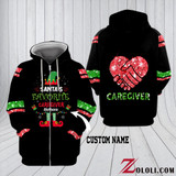 Santa’s Favorite Caregiver Hoodie 3D Custom TXX