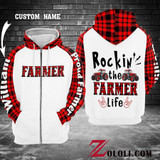Rockin' the Farmer life hoodie 3D custom TTM