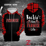 Rockin' the Farmer life hoodie 3D custom TTM