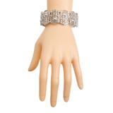 Silver Stretch Hamsa Bracelet