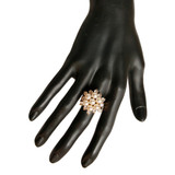 Gold Cluster Pearl Ring
