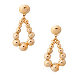 Gold Ball Teardrop Earrings