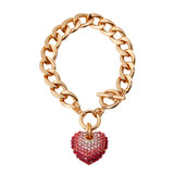 Rhinestone Heart Toggle Bracelet Rhinestone Heart Toggle Bracelet