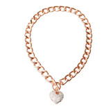 Rhinestone Heart Toggle Necklace Rhinestone Heart Toggle Necklace