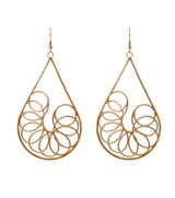 Gold Loop Teardrop Earrings