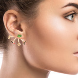 Marijuana Two Studs Earrings