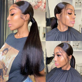 Glueless Full Lace Human Hair Wigs Pre Plucked Bleached Knots Wigs 26Inch 150% Brazilian Hair Wigs Straight Remy Human Hair Wigs