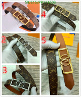 LV Designer Letter Belts