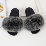Women Multicolor Fur Slides