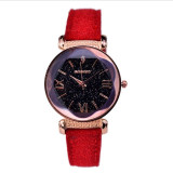 Rose Gold Leather Watch Women