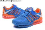 Kids Nike Air Max 2015 Blue Orange Velcro