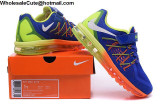 Velcro Kids Nike Air Max 2015 Blue Volt Orange
