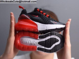 Kids Nike Air Max 270 Black Red White