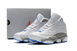 Kids Air Jordan 13 Pure Money Shoes White Grey