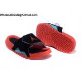 Womens Jordan Hydro 7 Retro Black Red Slide Sandals