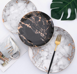 The marbled-print Plate Collection