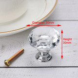 NAIERDI Gold Base Diamond Shape Design Crystal Glass Knobs Cupboard Pulls Drawer Knobs Kitchen Cabinet Handles Furniture Handle