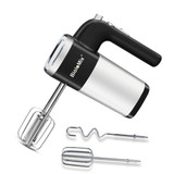 BioloMix 5-Speed 500W Electric Hand Mixer Handheld Kitchen Dough Blender With 2 Egg Beaters and Dough Hooks