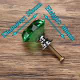 KAK 30mm Diamond Shape Design Crystal Glass Knobs Cupboard Pulls Drawer Knobs Kitchen Cabinet Handles Furniture Handle Hardware