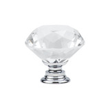 10Pcs/set 30mm Diamond Shape Design Crystal Glass Knobs Cupboard Drawer Pull Kitchen Cabinet Door Wardrobe Handles Hardware