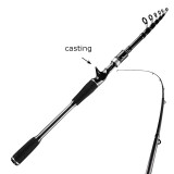 Telescopic Lure Fishing Rod Ultralight Carbon Fiber 1.8M For Sea Surf
