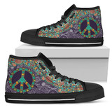 Womens Purple Peace Mandala High Top