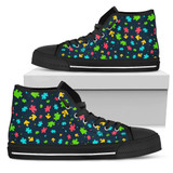 Womens Autism Awareness Puzzle Pieces High Top