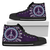 Womens Colorful Peace Mandala High Top