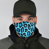 Blue Leopard Print Mask Mask