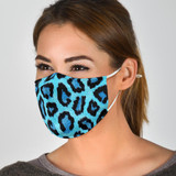 Blue Leopard Print Mask Mask